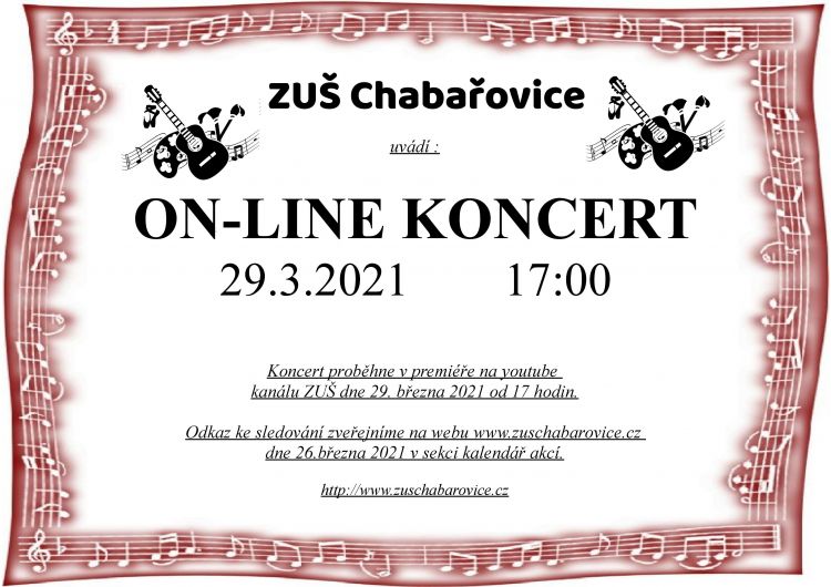 ON-LINE KONCERT 29.3.2021