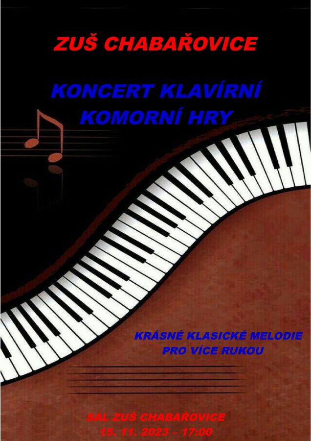 KLAVÍRNÍ KONCERT KOMORNÍ HRY